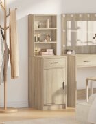 vidaXL Висок шкаф Сонома дъб 41 x 40 x 135 см Инженерна дървесина