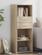 vidaXL Висок шкаф сонома дъб 45x425x124 см инженерно дърво