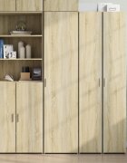 vidaXL Висок шкаф сонома дъб 45x425x185 см инженерно дърво