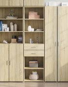 vidaXL Висок шкаф сонома дъб 50x425x185 см инженерно дърво