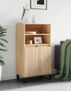 vidaXL Висок шкаф сонома дъб 60x36x110 см инженерно дърво