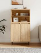 vidaXL Висок шкаф сонома дъб 60x36x110 см инженерно дърво