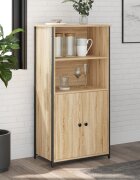 vidaXL Висок шкаф сонома дъб 62x36x1215 см инженерно дърво