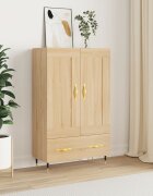 vidaXL Висок шкаф сонома дъб 695x31x115 см инженерно дърво