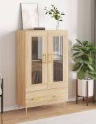 vidaXL Висок шкаф сонома дъб 695x31x115 см инженерно дърво