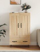 vidaXL Висок шкаф сонома дъб 695x31x115 см инженерно дърво