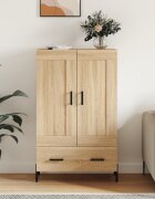 vidaXL Висок шкаф сонома дъб 695x31x115 см инженерно дърво