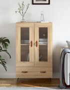 vidaXL Висок шкаф сонома дъб 695x31x115 см инженерно дърво