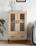 vidaXL Висок шкаф сонома дъб 695x31x115 см инженерно дърво