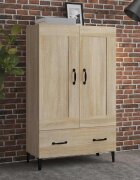 vidaXL Висок шкаф сонома дъб 70x31x115 см инженерно дърво