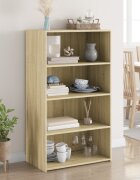 vidaXL Висок шкаф сонома дъб 70x41x124 см инженерно дърво