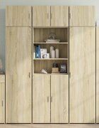 vidaXL Висок шкаф сонома дъб 70x425x185 см инженерно дърво