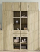 vidaXL Висок шкаф сонома дъб 70x425x185 см инженерно дърво