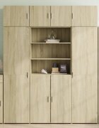 vidaXL Висок шкаф сонома дъб 80x425x185 см инженерно дърво