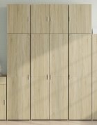 vidaXL Висок шкаф сонома дъб 80x425x249 см инженерно дърво