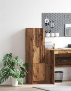 vidaXL Висок шкаф Старо дърво 31.5 x 32 x 122.5 см