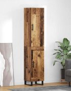 vidaXL Висок шкаф Старо дърво 345 x 34 x 180 см Инженерна дървесина