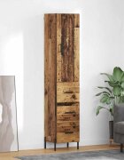vidaXL Висок шкаф Старо дърво 345 x 34 x 180 см Инженерна дървесина