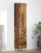 vidaXL Висок шкаф Старо дърво 345 x 34 x 90 см Инженерна дървесина