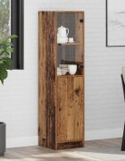 vidaXL Висок шкаф Старо дърво 35 x 37 x 142 см Инженерна дървесина