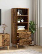 vidaXL Висок шкаф Старо дърво 40 x 36 x 110 см Инженерна дървесина