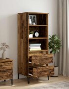 vidaXL Висок шкаф Старо дърво 40 x 36 x 110 см Инженерна дървесина