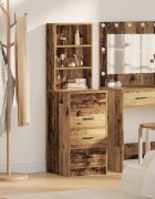vidaXL Висок шкаф Старо дърво 40 x 41 x 135 см Инженерна дървесина
