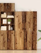 vidaXL Висок шкаф Старо дърво 50 x 425 x 185 см