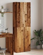 vidaXL Висок шкаф Старо дърво 60x32x190 см инженерно дърво