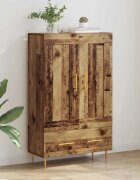 vidaXL Висок шкаф Старо дърво 695 x 31 x 115 см Инженерна дървесина