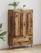 vidaXL Висок шкаф Старо дърво 695 x 31 x 115 см Инженерна дървесина