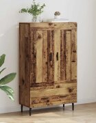 vidaXL Висок шкаф Старо дърво 695 x 31 x 115 см Инженерна дървесина