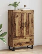 vidaXL Висок шкаф Старо дърво 695 x 31 x 115 см Инженерна дървесина