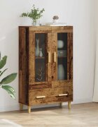 vidaXL Висок шкаф Старо дърво 70 x 31 x 115 см Инженерна дървесина