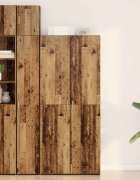 vidaXL Висок шкаф Старо дърво 80 x 42 x 185 см