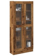 vidaXL Висок шкаф старо дърво 825x305x185 см инженерно дърво