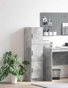 vidaXL Висок шкаф Циментено сиво 31.5 x 32 x 122.5 см