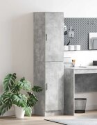 vidaXL Висок шкаф Циментено сиво 35 x 39 x 168 см