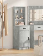 vidaXL Висок шкаф Циментено сиво 41 x 40 x 135 см Инженерна дървесина