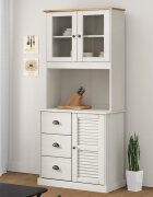 vidaXL Висок шкаф VIGO бял 78x40x175 см бор масив