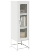 vidaXL Висока дъска бяла 36x39x123 cm Студено валцувана стомана