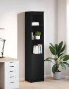 vidaXL Висока дъска Черен дъб 375x35x180 см инженерно дърво