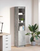 vidaXL Висока дъска Concrete Grey 375x35x180 cm Инженерна дървесина