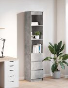 vidaXL Висока дъска Concrete Grey 375x35x180 cm Инженерна дървесина