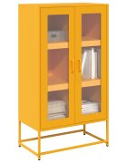 vidaXL Висока дъска Горчица Жълто 68x39x123 cm Стомана