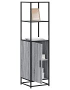 vidaXL Висока дъска Grey Sonoma 355x35x139cm Обработено дърво и метал
