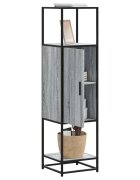 vidaXL Висока дъска Grey Sonoma 355x35x139cm Обработено дърво и метал