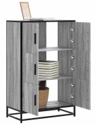 vidaXL Висока дъска Grey Sonoma 68x35x1065 cm Обработено дърво