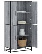 vidaXL Висока дъска Grey Sonoma 68x35x139 cm Инженерна дървесина