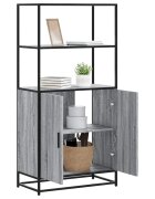 vidaXL Висока дъска Grey Sonoma 68x35x139 cm Обработено дърво и метал